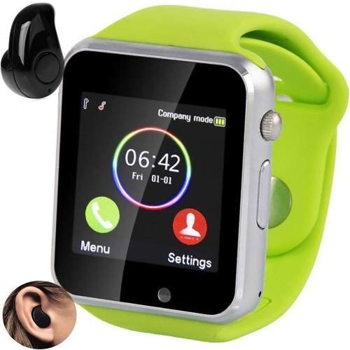 Relógio Smartwatch A1 Inteligente Bluetooth Câmera Celular Chip Touch Anti Perda Mp3 Ligações Notificações Redes Sociais + Fone S530