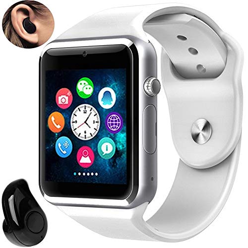 Relógio Smartwatch A1 Inteligente Gear Chip Celular Touch + Mini Fone de Ouvido Bluetooth S530 (BRANCO)