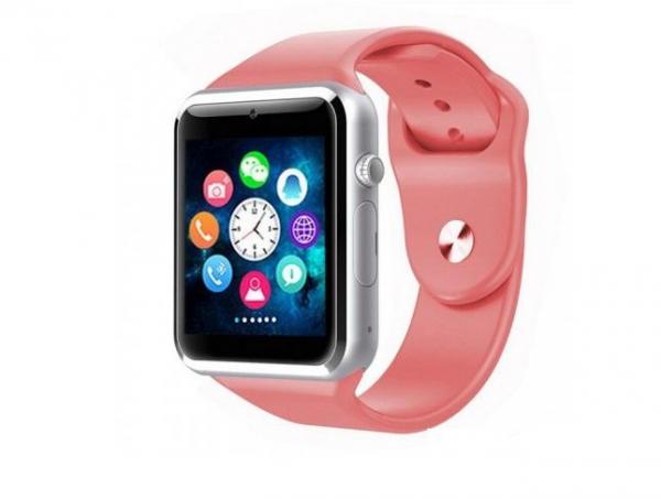 Relógio Smartwatch A1 Original Touch Bluetooth Gear Chip - Rosa-Prata