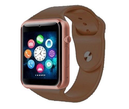 Relogio SmartWatch A1 Pulseira Marron Rosé Entrada Chip e Micro SDAndroid IOS - Oem