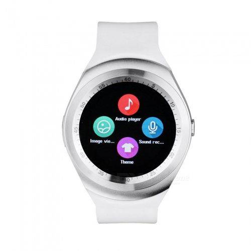 Relógio Smartwatch Android, Notificações Whatsapp, Bluetooth - Y1 BRANCO