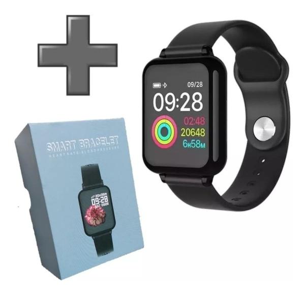 Relógio Smartwatch B57 Hero Band III Mult Funções-Esportes-Pressão Art Km Kcal FC Monitor do Sono