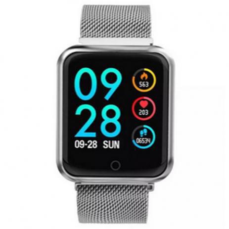 Relógio Smartwatch Bluetooth Inteligente P70 Band Fitness Academia Android Iphone Prata