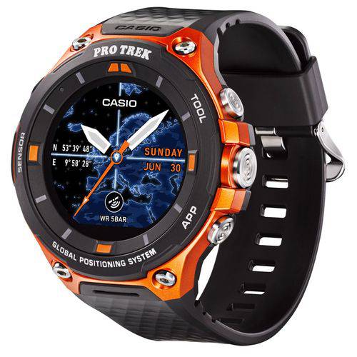 Relógio Smartwatch Casio Gps Orange WSD-F20