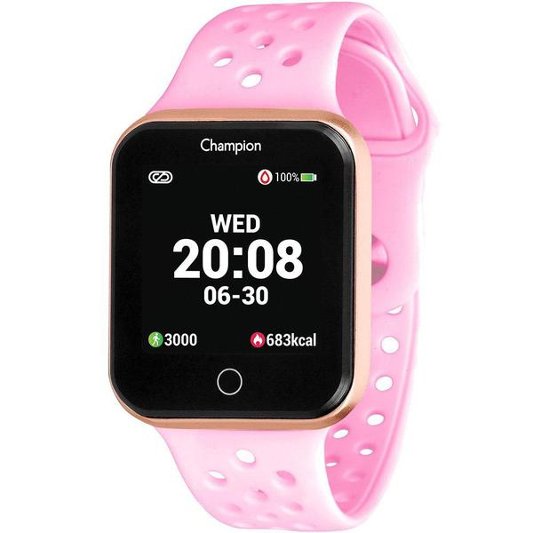 Relógio Smartwatch Champion CH50006R Rosa Digital Acrílico Tamanho Médio