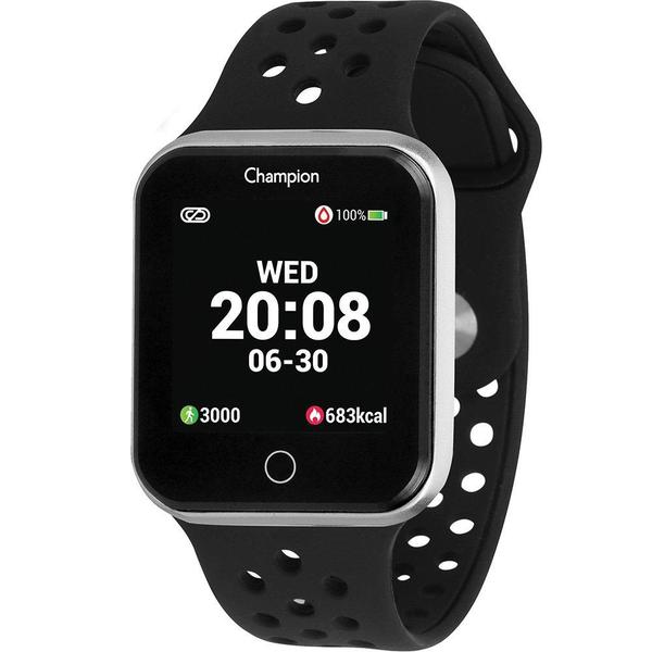 Relógio Smartwatch Champion CH50006T Preto Digital Acrílico Tamanho Médio