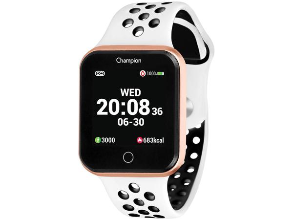 Relógio Smartwatch Champion CH50006W Branco e Rose - 512KB