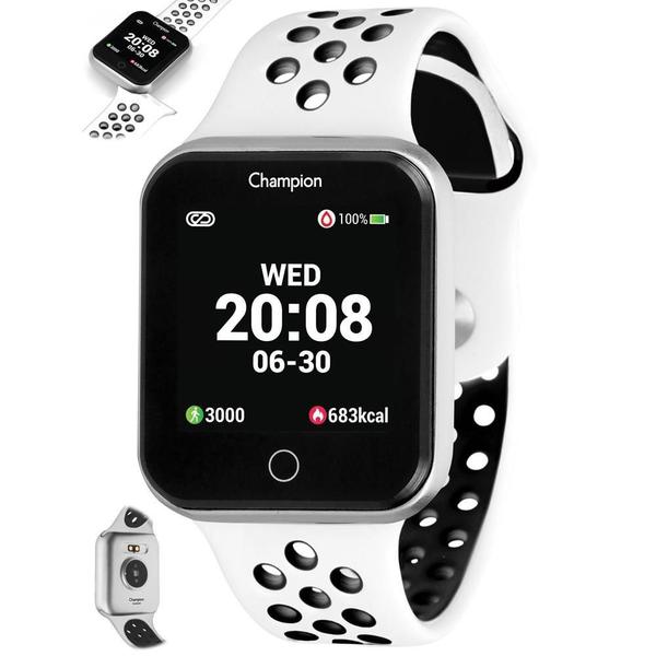 Relógio Smartwatch Champion Ref: Ch50006q Retangular Prateado