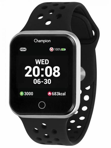 Relógio Smartwatch Champion Unissex Bluetooth Ch50006T - Preto e Prata