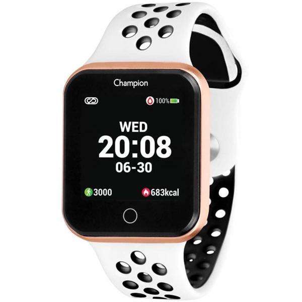 Relógio Smartwatch Champion Unissex Bluetooth Ch50006W - Branco Rosê