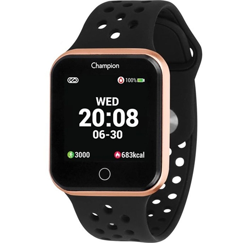 Relógio Smartwatch Champion Unissex Rosé e Preto Ch50006z