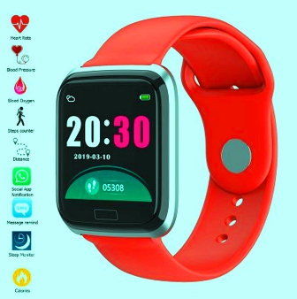 Relógio SmartWatch CY05 Face Whatsaap Instagran Notificações - Vermelho - Bracelet