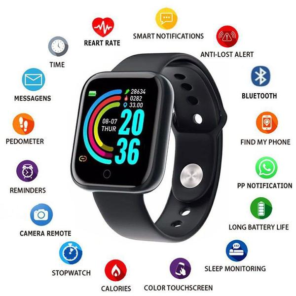 Relógio Smartwatch D20 Batimento Cardíaco Fit-Pro Esportes