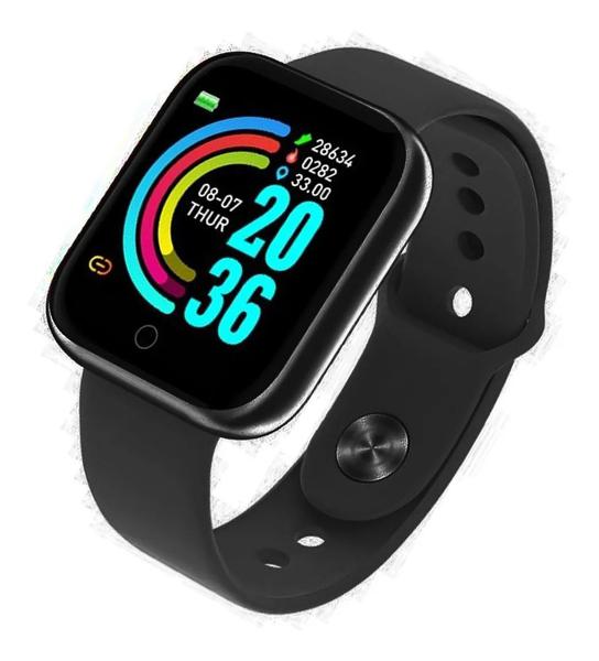 Relogio Smartwatch D20 Frequência Cardíaca, Monitor de Pressão Arterial - Preto - Imp