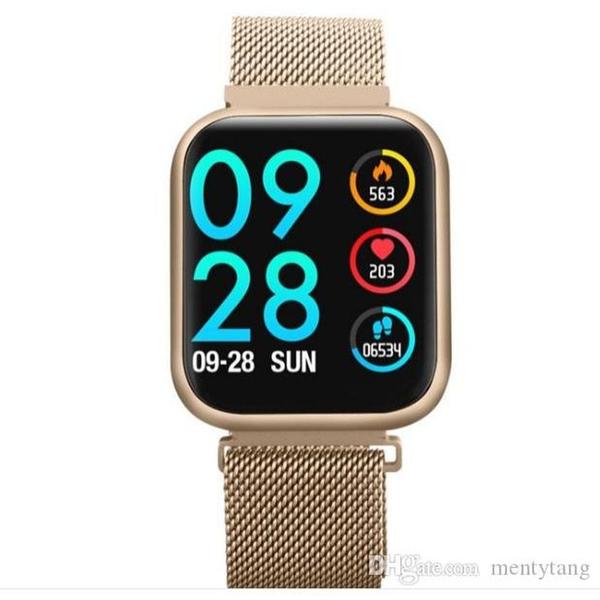 Relógio Smartwatch Dourado Pedômetro Multi-Esportes Mensagem Whatsapp FC Sono Puls Extra P 80 - Oem - com Link Trading