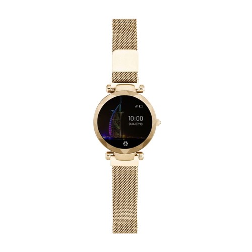 Relógio Smartwatch Dubai Atrio Android/ios Dourado Es266
