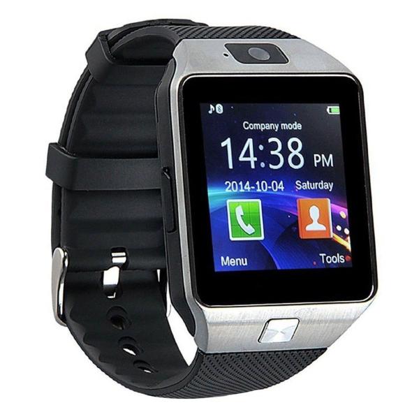 Relógio SmartWatch DZ09 Bluetooth Câmera Celular Chip Cartão Música Android e IOS - Prata - Smart Bracelet