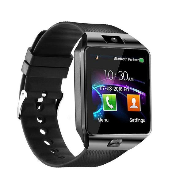 Relogio SmartWatch DZ09 Bluetooth Camera Celular Chip Cartao Musica Android e Ios - Preto