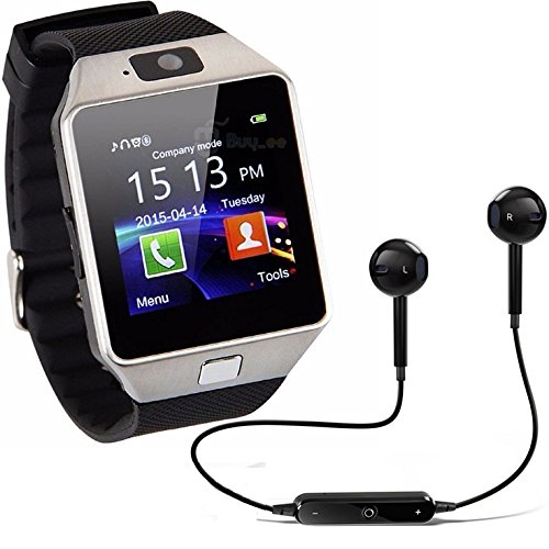 Relógio Smartwatch DZ09 Inteligente Gear Chip Celular Touch + Fone de Ouvido Bluetooth S6 (PRATA)