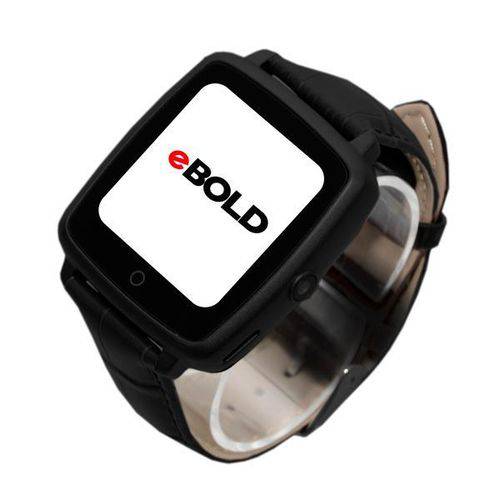 Relógio Smartwatch Ebold Sw-100 com Bluetooth Pulseira de Couro - Preto
