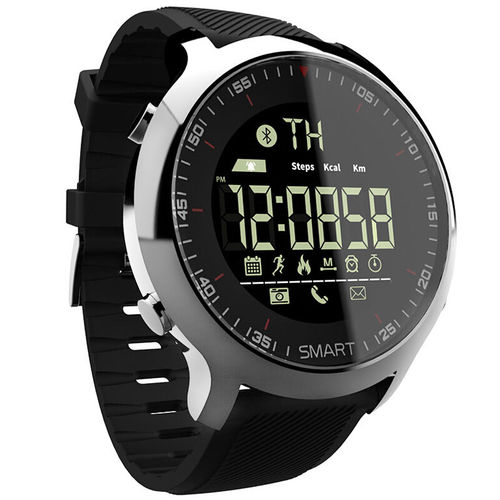 Relógio Smartwatch Ex18 Academia Corrida Ip67 Notificações Monitor Calorias Pedômetro - Prata