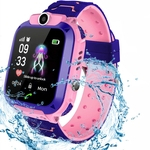 Relógio Smartwatch Infantil Q12 Kids com GPS Localizador Chamadas Sos Relógio Inteligente para Crianças Câmera Chat Voz Led 1.44 Polegada Ip67 À Prova D'água Menina Cor Rosa