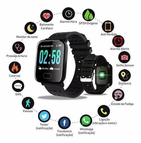 Relogio Smartwatch Inteligente Mtr-23 Corrida Batimentos Android/Ios - Tomate