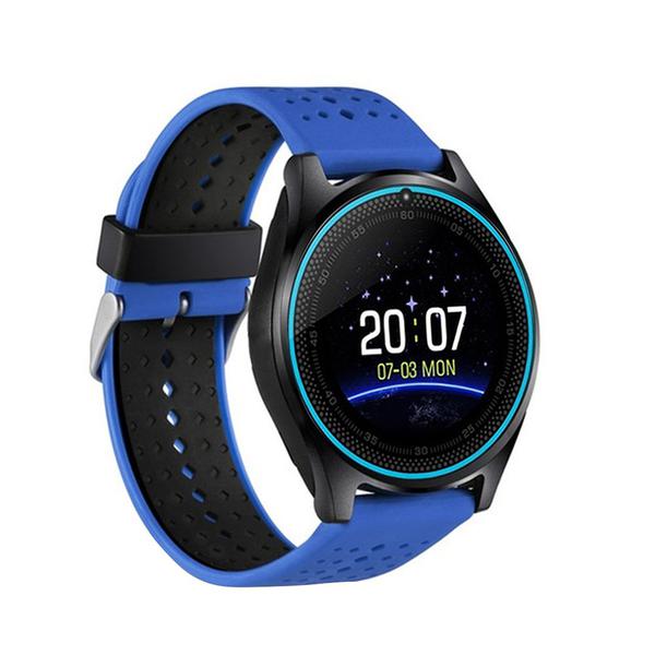 Relogio SmartWatch Inteligente V8 Sport Plus Bluetooth Camera Celular Chip Cartao Musica - Azul - V Smart