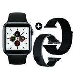 Relógio Smartwatch IWO 12 Preto 40mm 3 Pulseiras Inclusas (Nylon+Aço Milanese+Silicone)