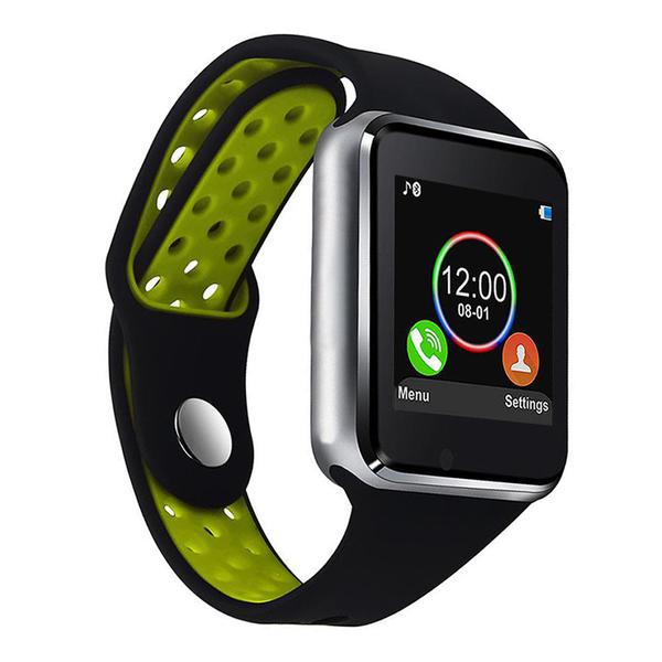 Relogio SmartWatch M3 Bluetooth Camera Celular Chip Cartao Musica - Verde - Z Smart