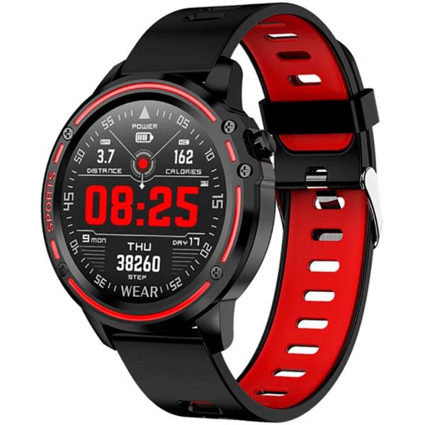 Relógio Smartwatch Masculino Touch Screen Bluetooth Smart Wear L8 Vermelho - Imp