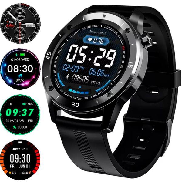 Relógio Smartwatch Masculino Touch Screen Esporte Fitness Tracker Preto