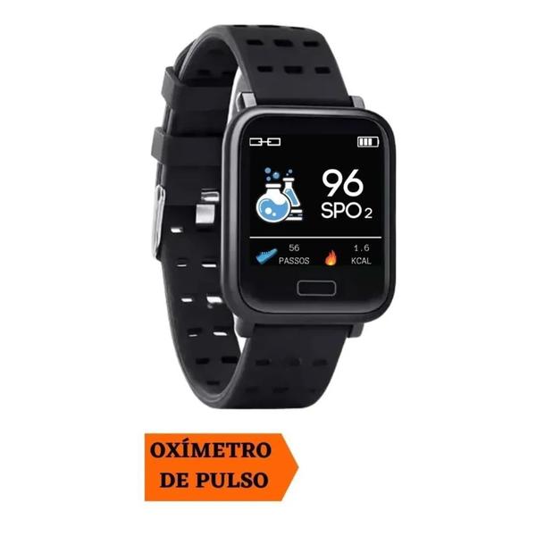 Relógio SmartWatch Oximetro de Pulso Medidor Oxigenio Tomate MTR-23 - Mkb