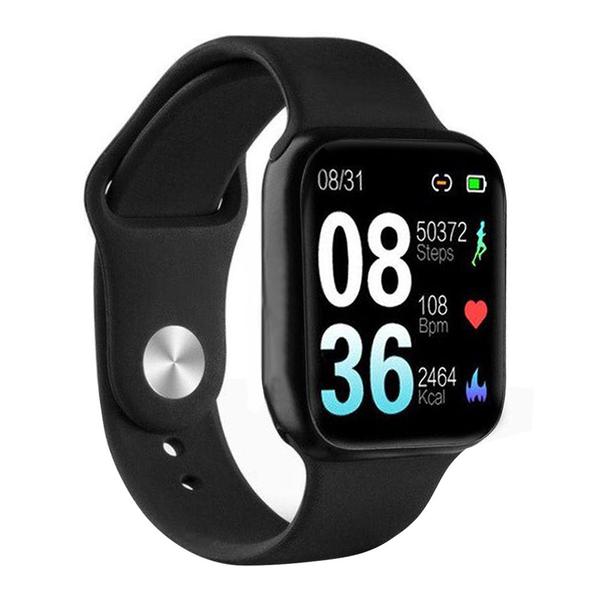 Relógio Smartwatch P20 Monitor Cardíaco Pressão Arterial Sono Passos Android IOS - Preto - P Smart
