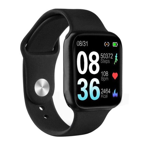 Relógio Smartwatch P20 Monitor Cardíaco Pressão Arterial Sono Passos Android IOS - Preto - Smart Bracelet
