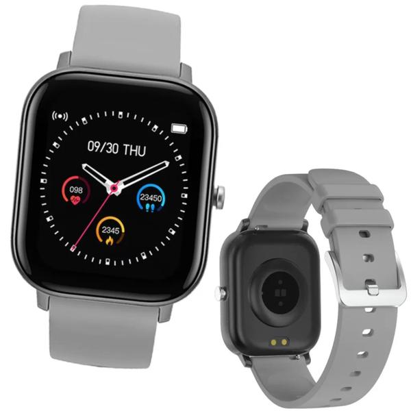 Relógio Smartwatch P8 Pulseira Inteligente Monitor Cardiaco Fitness Bluetooth - CINZA - Rts