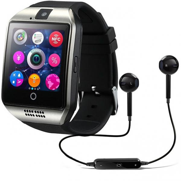 Relógio Smartwatch Q18 Bluetooth Câmera Celular Inteligente Chip Sono Touch Anti Perda Mp3 Notificações Ligações + Fone S6