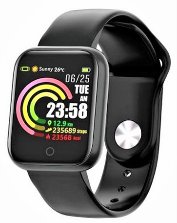 Relógio Smartwatch RBQW21 Saúde Esportes Redes Sociais Preto - Concise Fashion Style