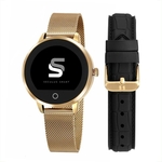 Relógio Smartwatch Seculus Feminino Dourado 79003lpsvda2