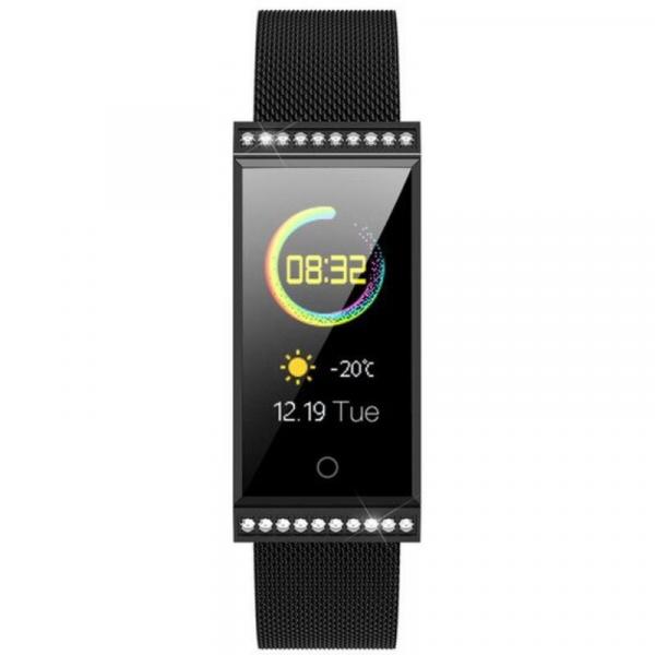 Relógio Smartwatch Social Feminino Retangular Preto - Bracelet