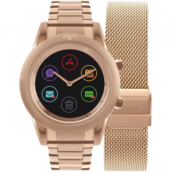 Relógio Smartwatch Technos Connect Duo Feminino P01AE/4P - Troca Pulseira