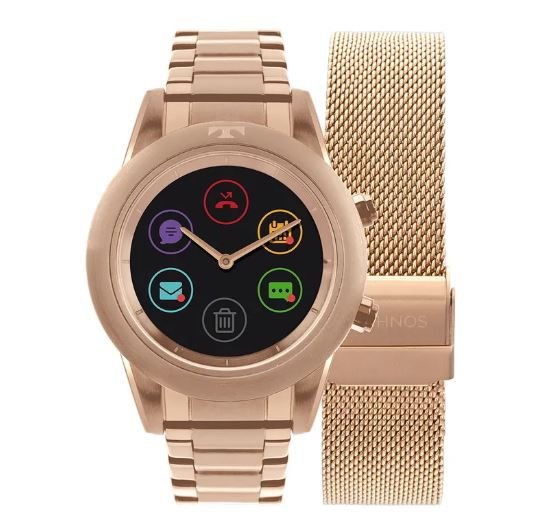 Relógio Smartwatch Technos Connect Duo Rose Feminino P01AE/4P