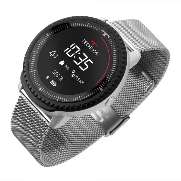 Relógio Smartwatch Technos Connect ID Prata / Preto Unissex L5AB/4P