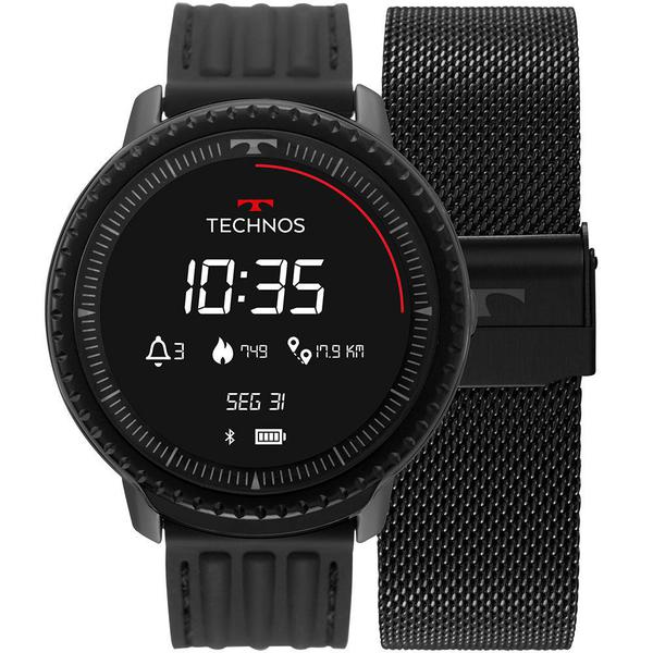 Relógio Smartwatch Technos Connect ID Preto Unissex L5AA/1P