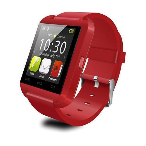 Relógio Smartwatch U8 com Bluetooth e Tela Touch Screen Capacitive - Vermelho