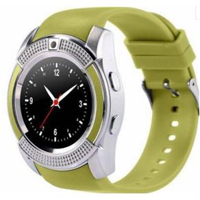 Relógio Smartwatch V8 Inteligente Gear Chip Celular Touch Verde