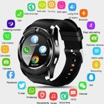 Relógio Smartwatch V8 Original Touch Bluetooth Gear Chip - Preta