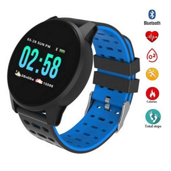 Relógio Smartwatch W1 Android, Notificações Bluetooth, Pressão Arterial Frequecia Cardiaca- Preto - Smart Watch