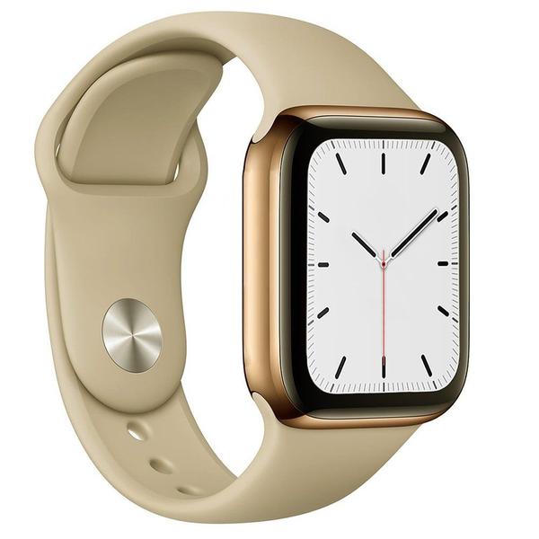 Relógio Smartwatch W68 Dourado Android IOS Ouro Rose - Currentti