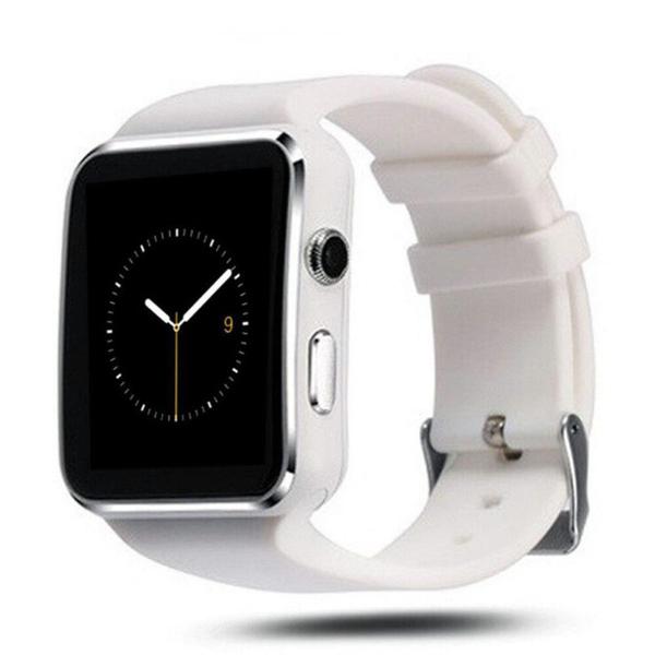 Relogio SmartWatch X6 Bluetooth Camera Celular Chip Cartao Musica Android e Ios - Branco - Smart Bracelet